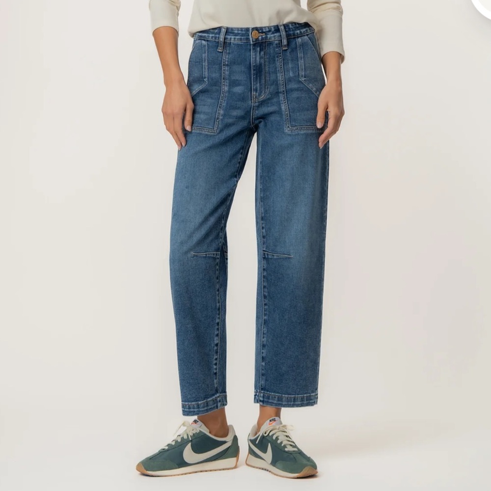KUT Ashton barrel leg high-rise jeans (size 6)